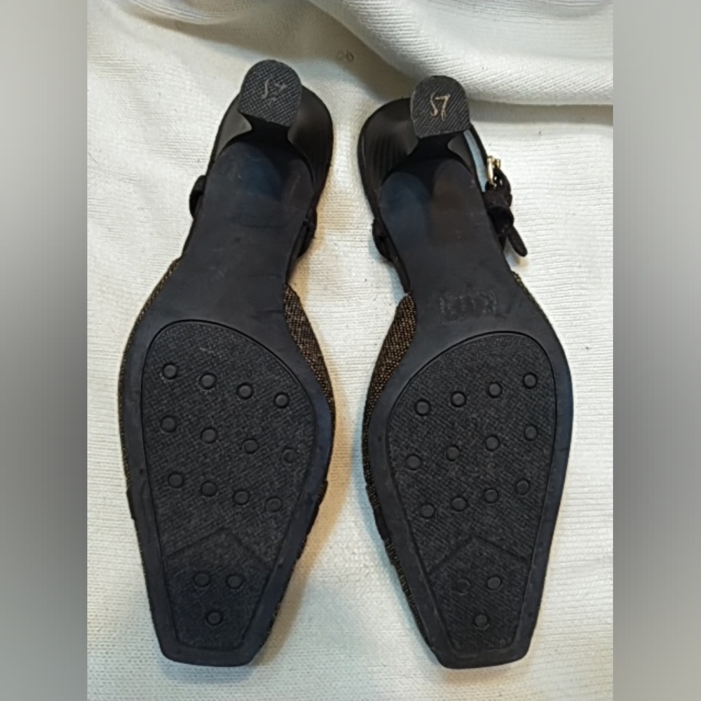 🛍️ BUNDLE ONLY 🛍️LIFE STRIDE LADIES BROWN TWEED HEELS - Picture 3 of 9